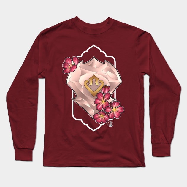 Dancer from FF14 Job Crystal with Flowers T-Shirt Long Sleeve T-Shirt by SamInJapan